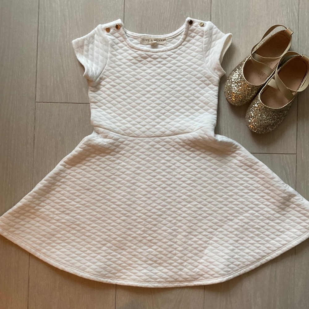 🌊Hope & Henry Girls Cream Knit Dress🌊